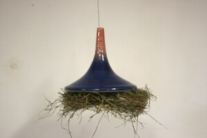 Oorwormpot aan staaldraad