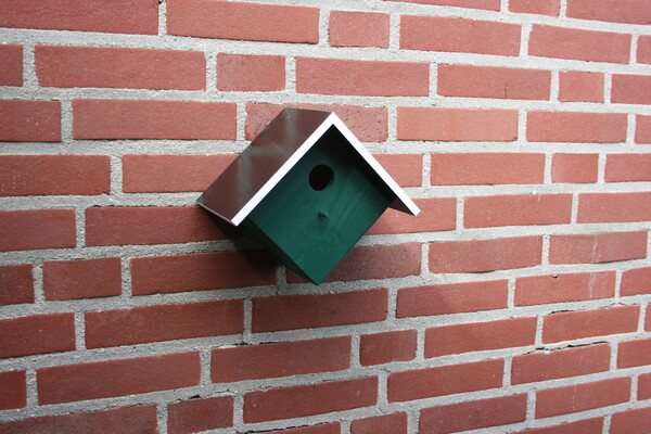 Vogelhuisjes van hout