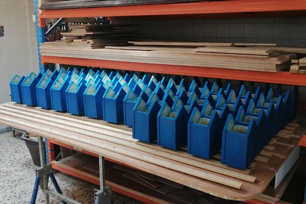 Vogelhuisjes van hout