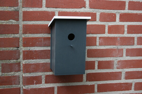 Vogelhuisjes van plaat